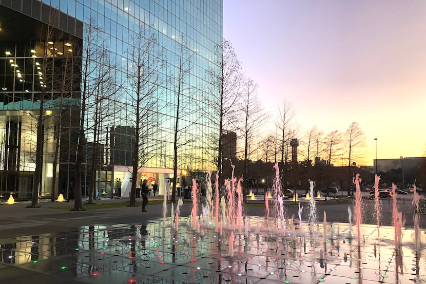 Renovations to downtown's landmark Fountain Place include restoration of the signature ...