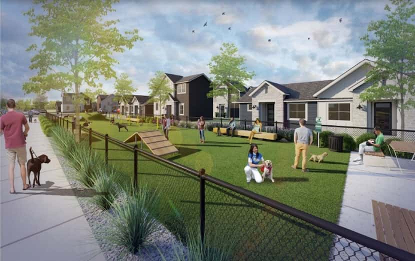 The single-family rental homes and duplexes at The YardHomes at Rowlett Creek are designed...