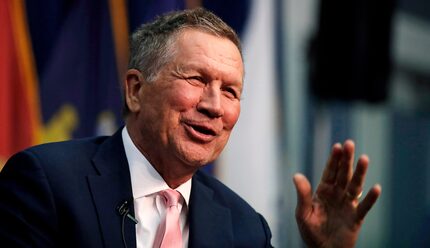 In this April 3, 2018, file photo, Ohio Gov. John Kasich, a 2016 Republican presidential...