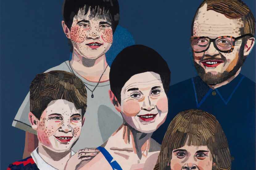  Jonas Wood, Sears Family Portrait, 2011, oil and acrylic on linen, 44 x 32 in., private...
