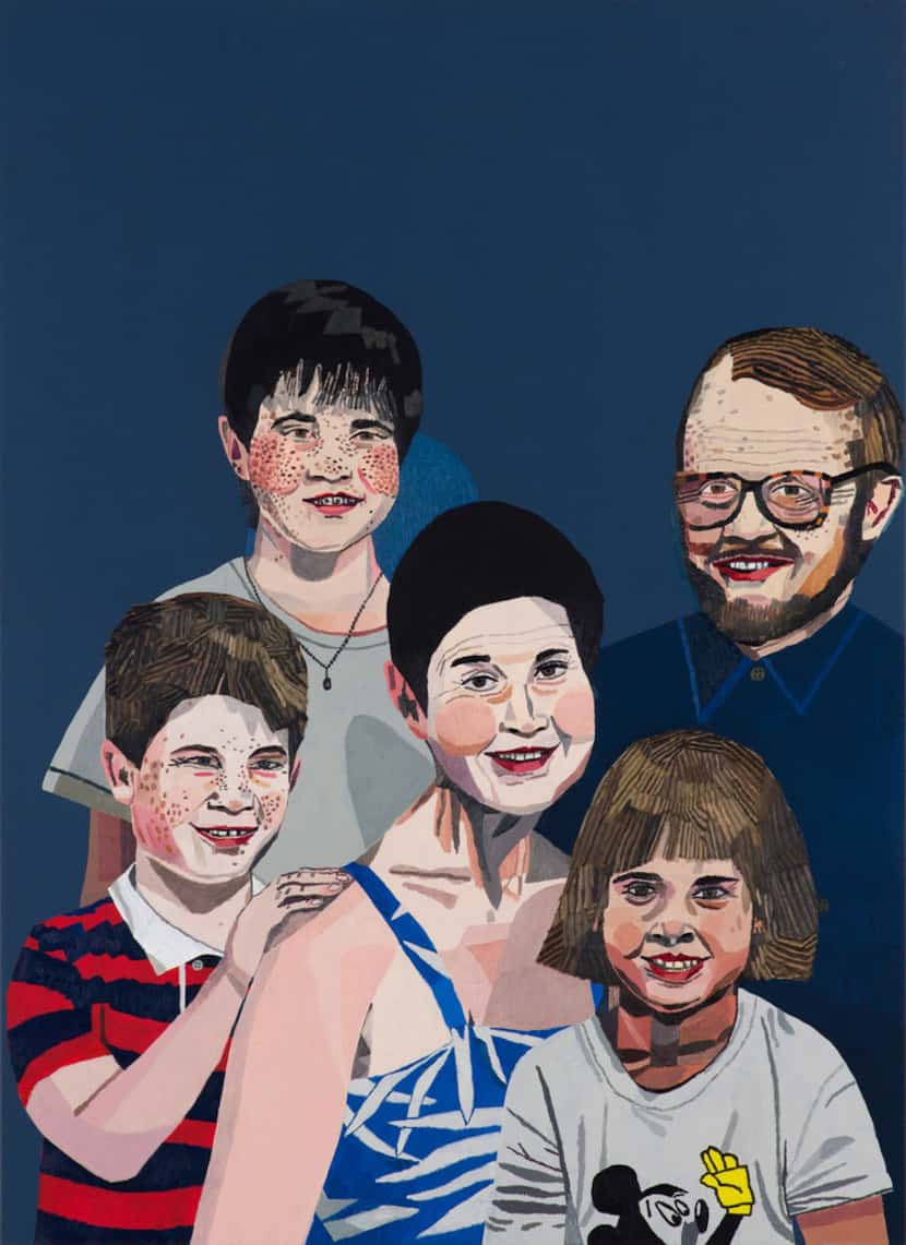  Jonas Wood, Sears Family Portrait, 2011, oil and acrylic on linen, 44 x 32 in., private...
