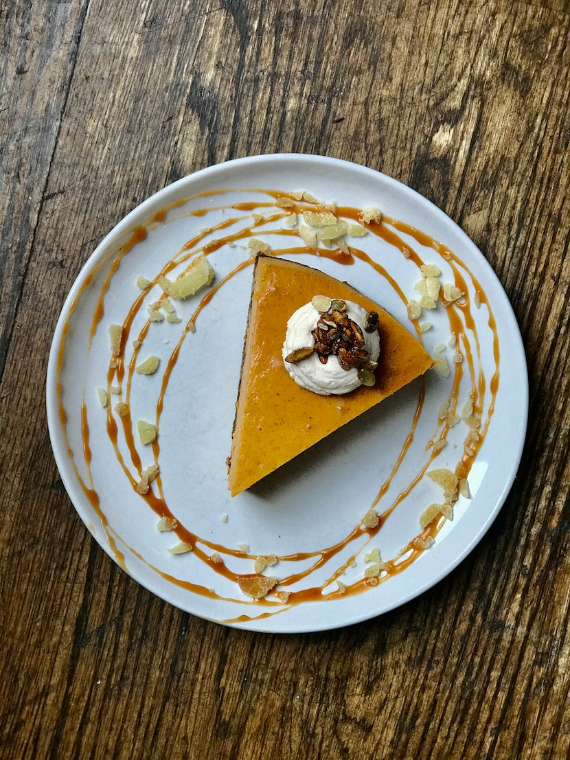 Davio's in The Colony will serve a pumpkin pie with whipped crème fraiche on Thanksgiving.