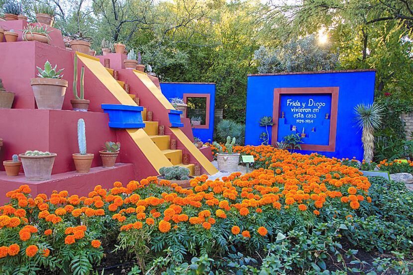 Sections of Frida Kahlo's Casa Azul home and gardens are re-created at the Tucson Botanical...