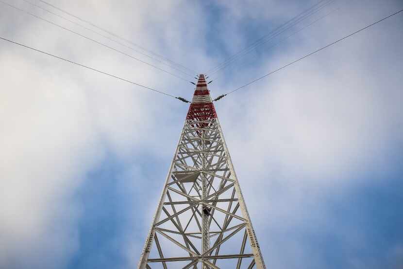A file photo of a radiobroadcaster transmitter antenna of 350 meters meters high in Allouis...