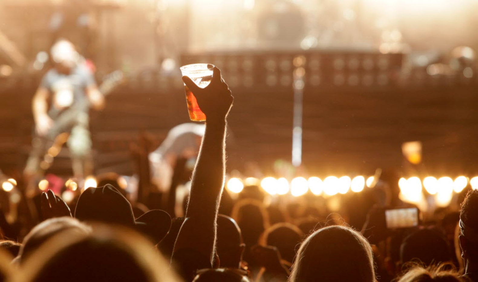 Fans cheer as Tim McGraw performs at Gexa Energy Pavilion in Dallas on June 6, 2015. 