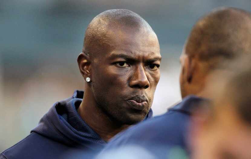 FILE - In this Aug. 11, 2012, file photo, Seattle Seahawks wide receiver Terrell Owens...