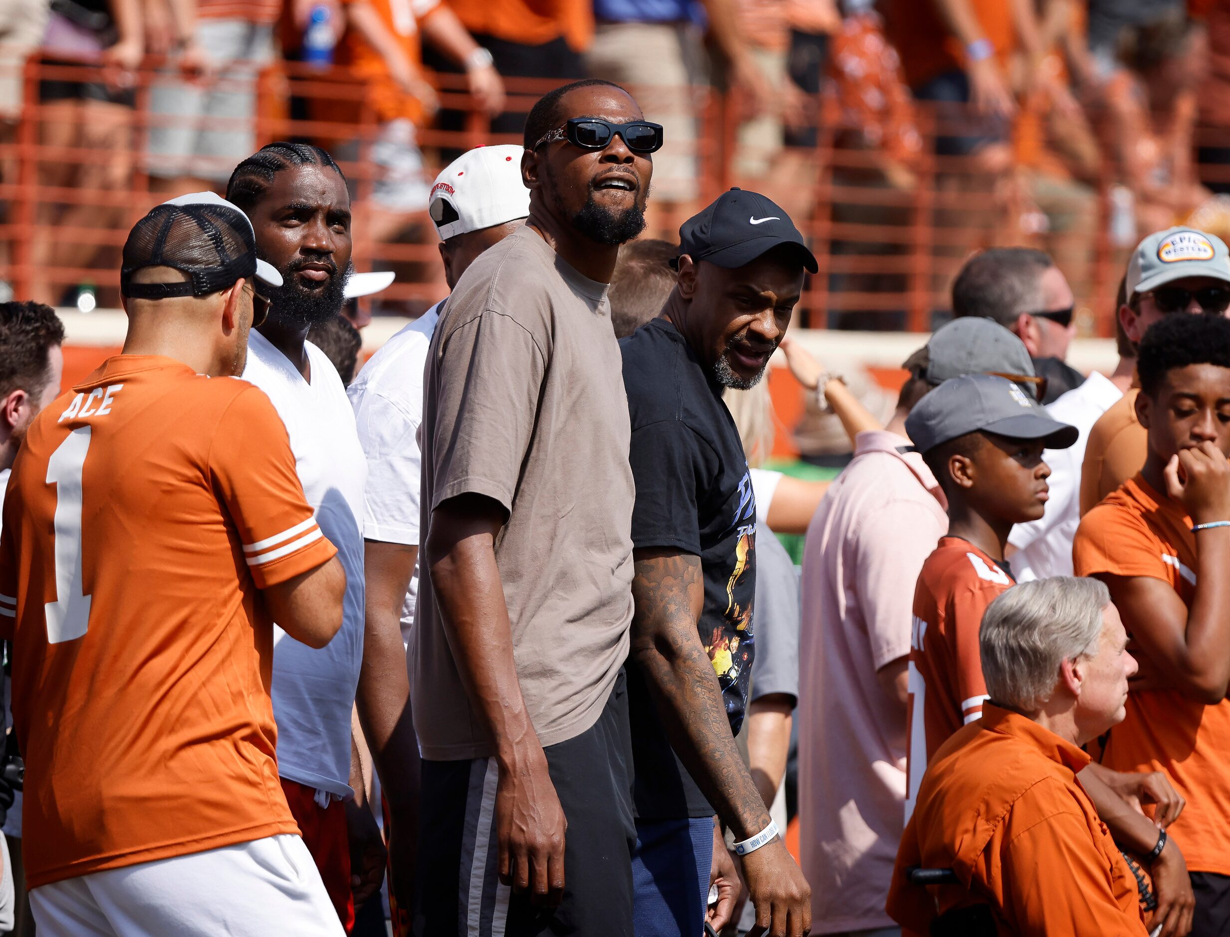 Former Texas Longhorns basketball player, current ly with the Brooklyn Nets, Kevin Durant...