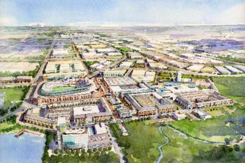Artist rendering of proposed Glorypark in Arlington 