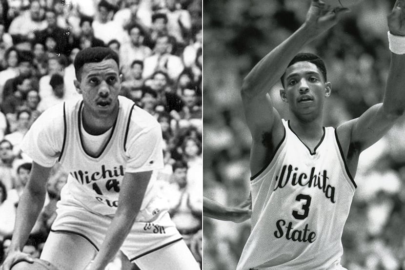 John Cooper (left) and Lew Hill played together at Wichita State during the 1987-88 season...