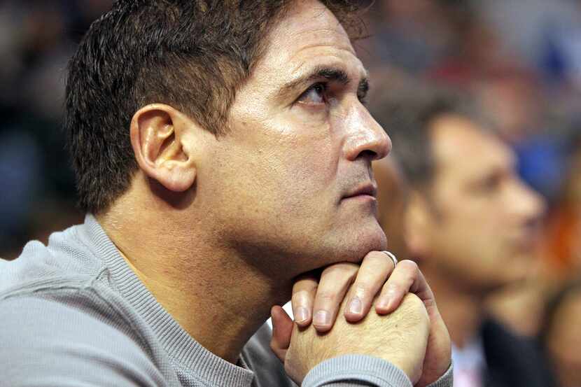 Dallas Mavericks owner Mark Cuban is pictured during the Memphis Grizzlies vs. the Dallas...