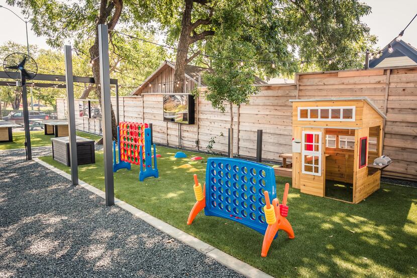 The Yard in McKinney has outdoor picnic tables and special areas for kids. 