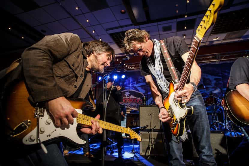 David Abeyta (of Reckless Kelly, left) and Charlie Sexton (right) perform  Music Fest in...