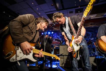 David Abeyta (of Reckless Kelly, left) and Charlie Sexton (right) perform  Music Fest in...