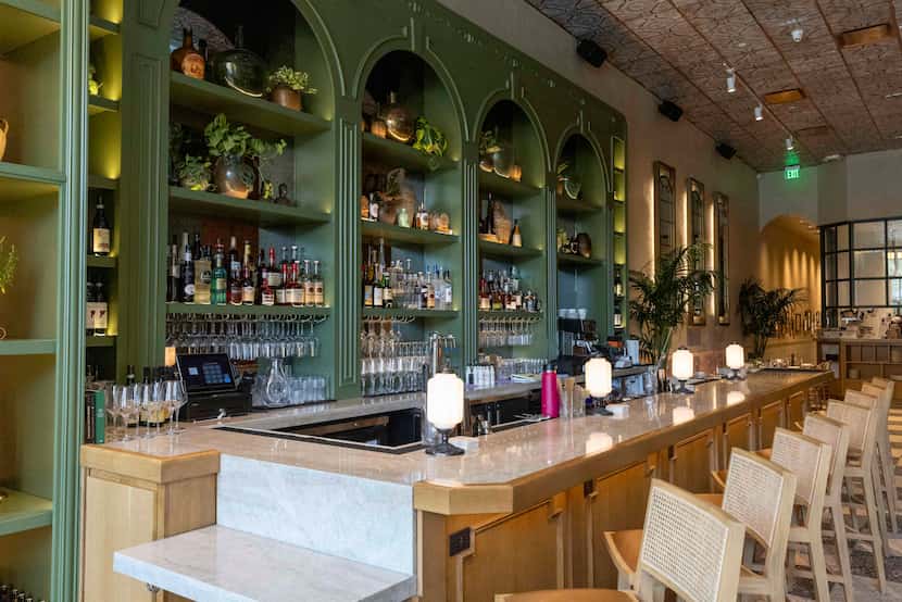 At the bar, guests at Via Triozzi can have a full dinner or just a cocktail or glass of wine.