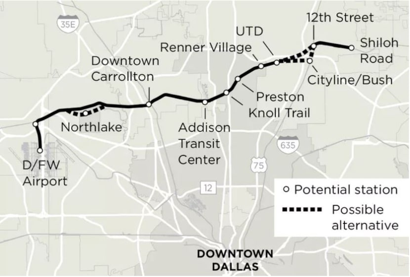 The proposed Cotton Belt