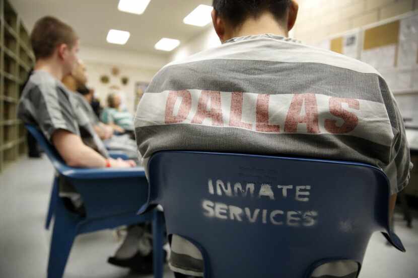Inmates at the Dallas County Jail were photographed in January 2019. The number of inmates...