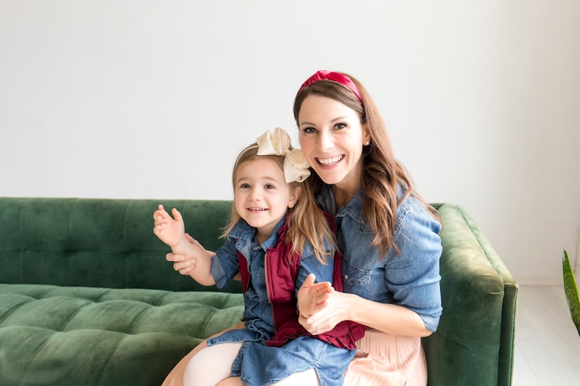 Erin England, 40, of Dallas, with her daughter Alex, 6, who was the inspiration behind...