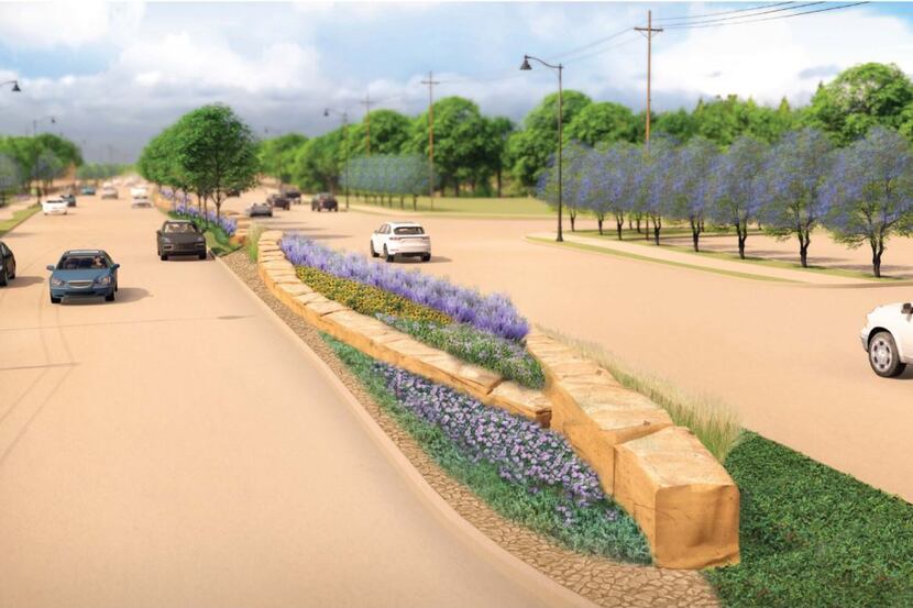 The city is adding flowers and other greenery to curbed medians along SH 26 as the capstone...