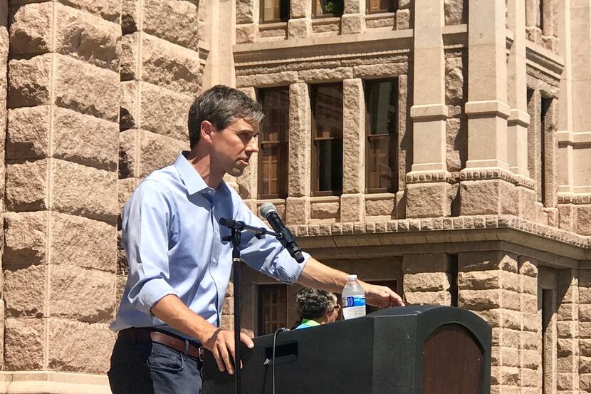 U.S. Rep. Beto O'Rourke denounced how America has "the largest prison population on the face...