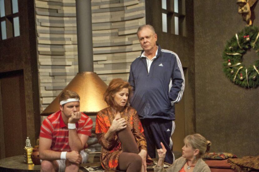 The cast of "Other Desert Cities" includes (from left) Jeff Burleson, Lydia Mackay (front),...