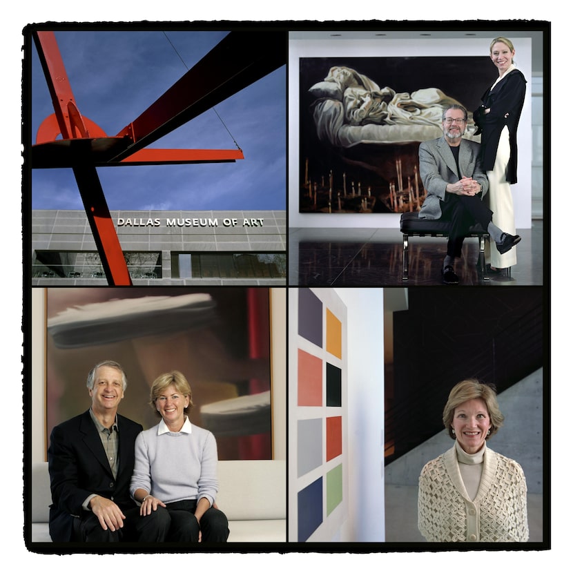 Howard and Cindy Rachofsky (top right) Robert and Marguerite Hoffman (bottom left) and...