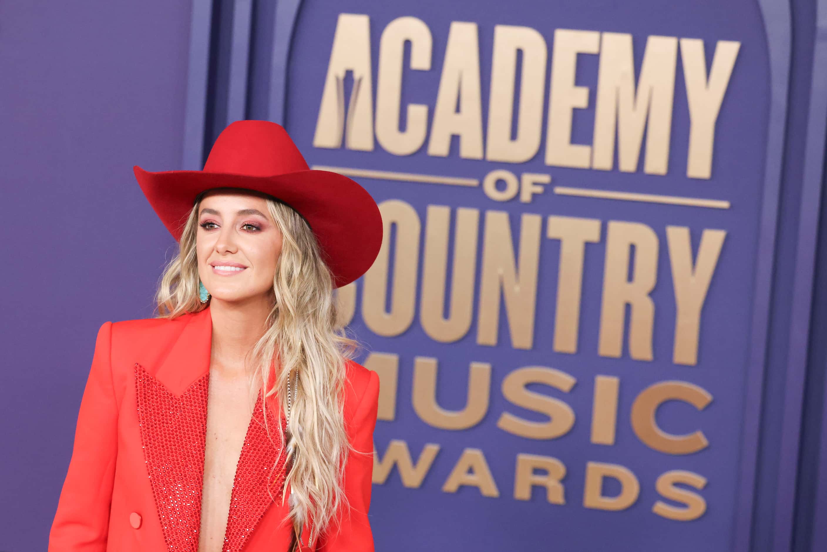 Lainey Wilson arrives at the 59th Academy of Country Music Awards red carpet on on Thursday,...