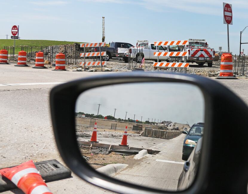 Construction continues on the Highway 380  expansion between Frisco and Prosper.