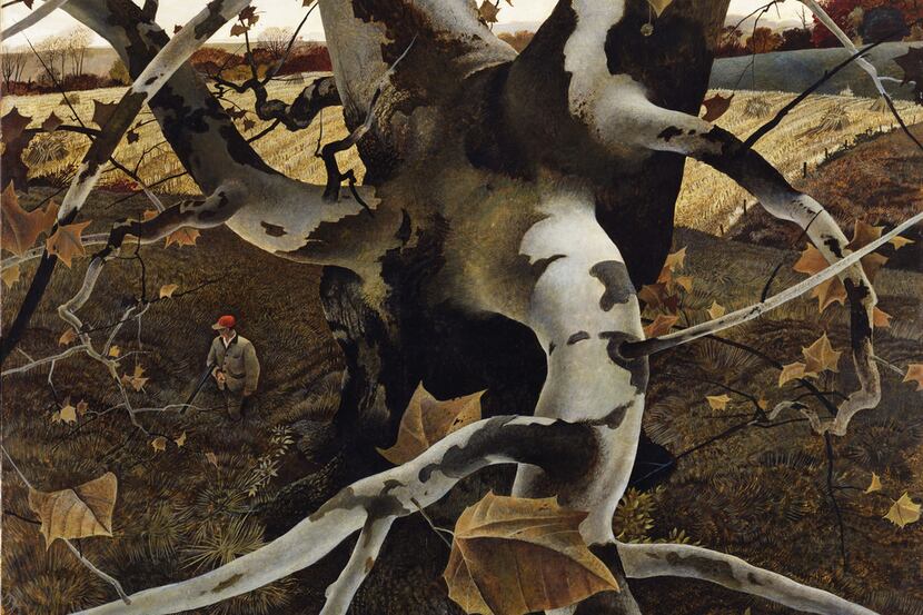 Andrew Newell Wyeth, American, 1917-2009; The Hunter; 1943; tempera on masonite; H: 33 in....