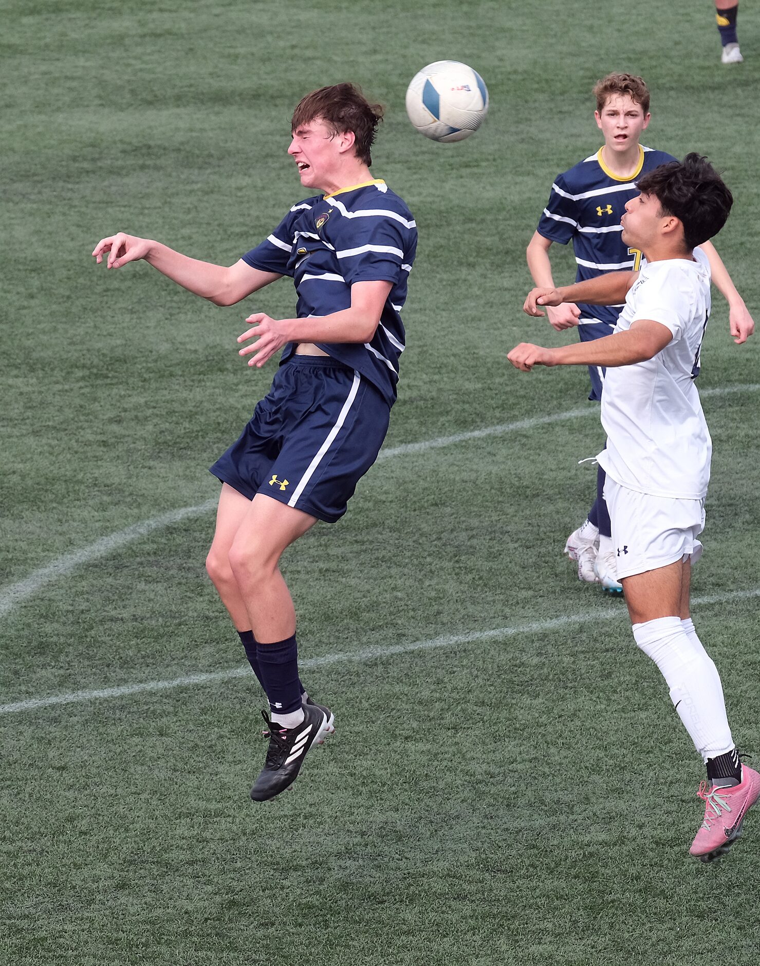 #8 Benjamin Baldwin of Prestonwood Christian Academy goes against Central Catholic in second...