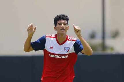 Ricardo Pepi playing for the FC Dallas U17s in the Sub Internacional Liga MX in August (2018).