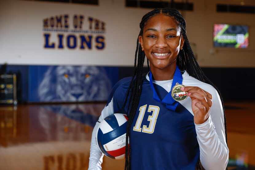 Plano Prestonwood Christian outside hitter Macaria Spears was The Dallas Morning News...
