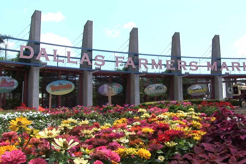 La entrada al distrito de Farmers Market, en la esquina sureste del centro de Dallas.