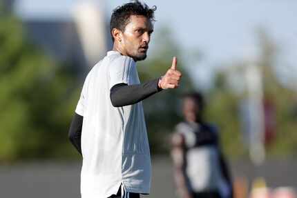 FC Dallas Training
FRISCO, TX - AUG 28: Abel Aguilar of FC Dallas warming up during training...