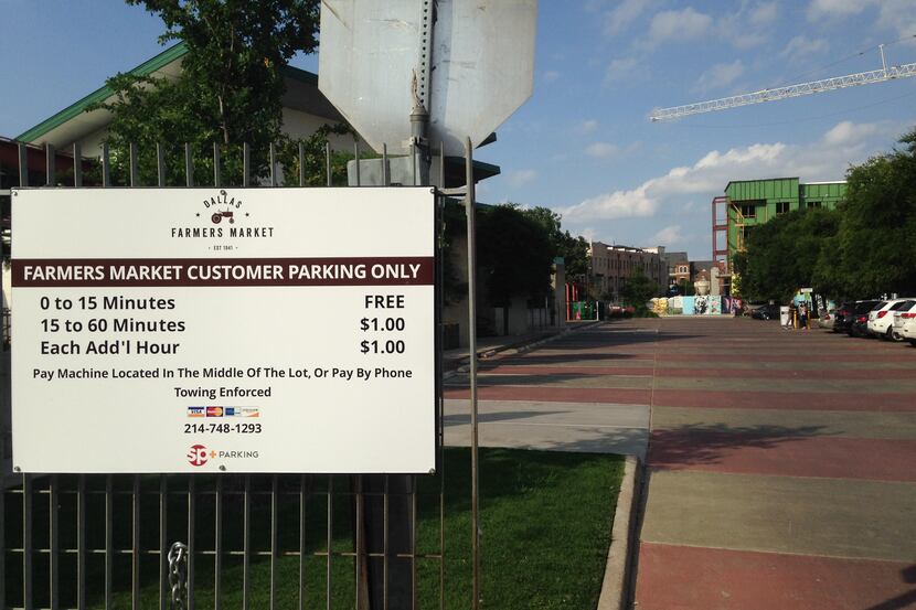 The Dallas Farmers Market lot, usually crowded, was empty last week thanks to new parking fees.