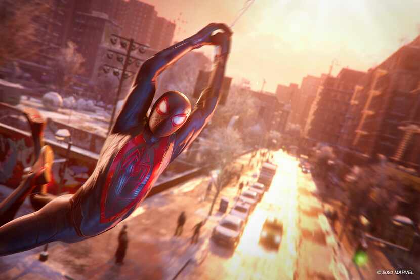 A screenshot from "Marvel's Spider-Man: Miles Morales" on the PlayStation 5.