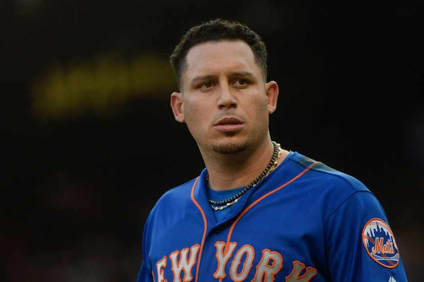 New York Mets second baseman Asdrubal Cabrera (13) is pictured during a baseball game...