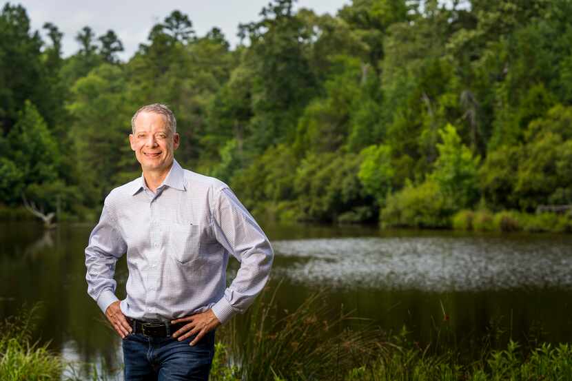 Monty Bennett, chairman and CEO of Ashford Inc., at his East Texas ranch on June 22, 2020,...