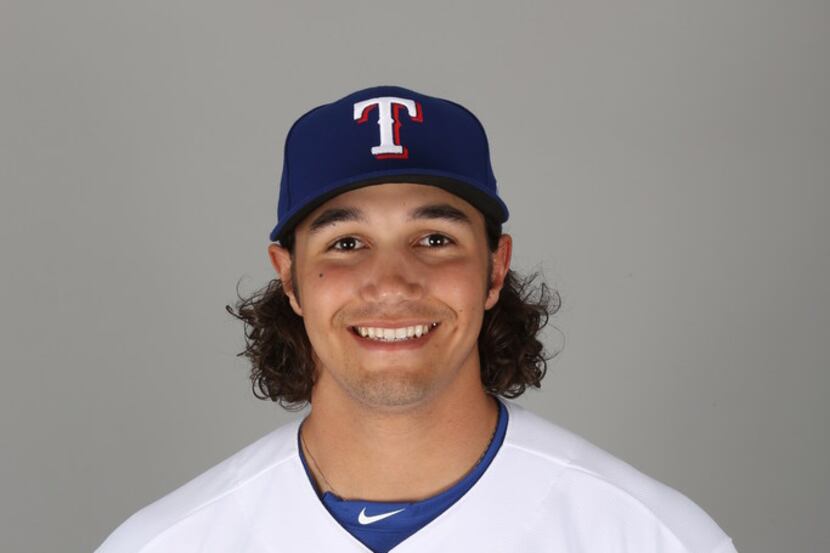 Texas Rangers prospect Tyler Phillips. Headshot. Mugshot. (Courtesy/Texas Rangers)