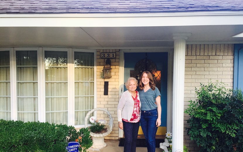 Nancy McCall (left), Nanette Light's grandmother, and Light stand outside McCall's home in...