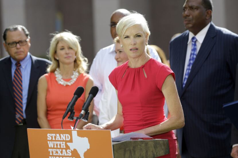 Supporters of an abortion bill gathered outside a hearing room at the state Capitol on...