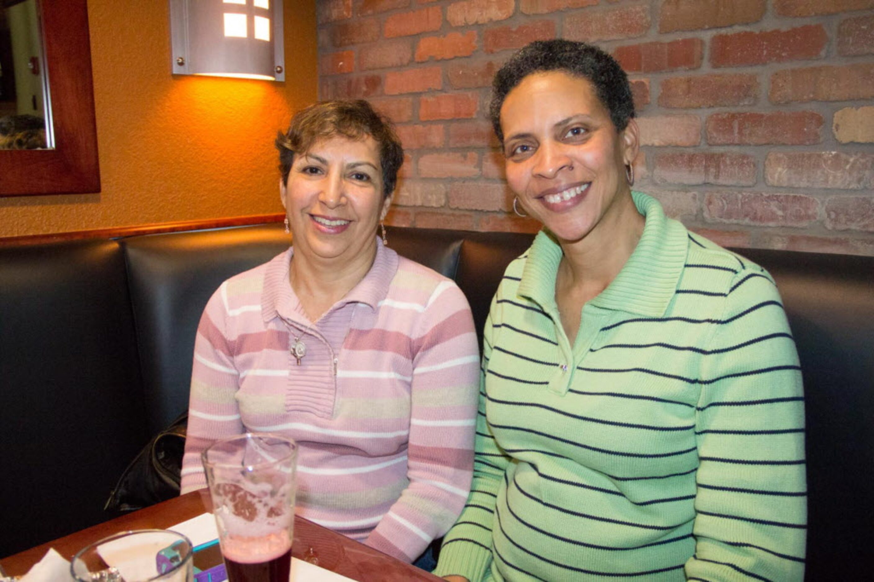 Elva Hernandez and Stephanie Harmon at World of Beer on Dec 30, 2012 in Dallas Texas.