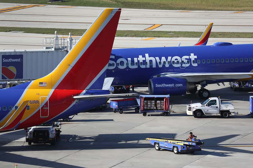 Southwest Airline planes were grounded for nearly an hour Friday morning because of computer...
