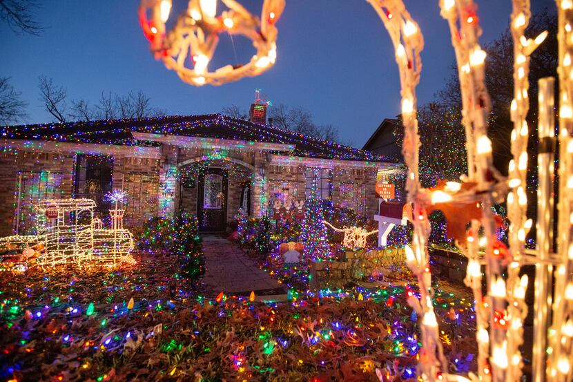 The Lake Highlands home belonging to Jim and Linda Shultz features 37,000 colored lights. ...