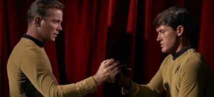  William Shatner and Bruce Hyde in the Trek episode "The Conscience of the King."...