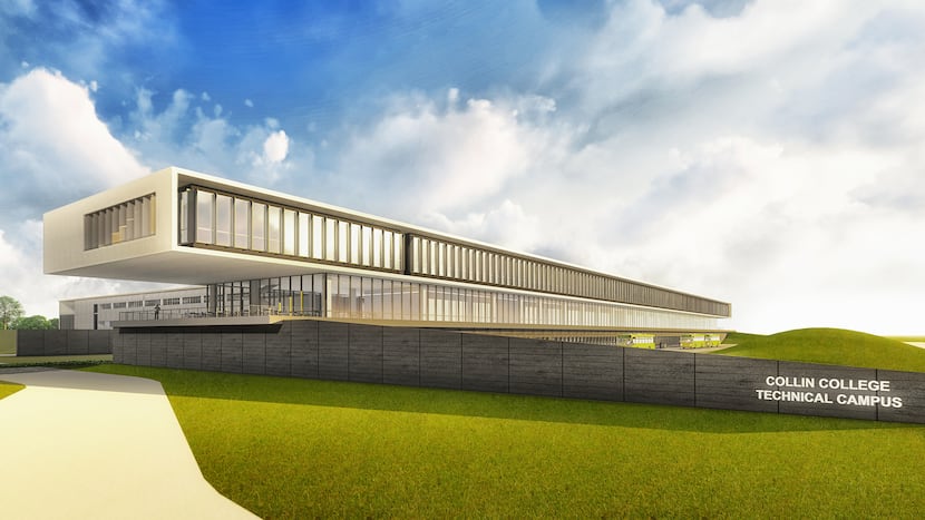 This is an artist rendering of the Collin College Technical Campus that is under...