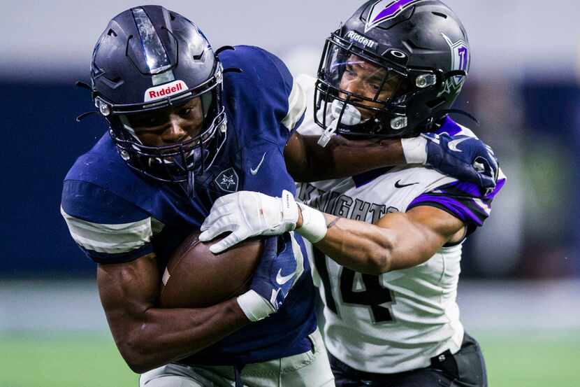 Frisco Lone Star wide receiver Marvin Mims leads all Dallas-area players in receiving yards...