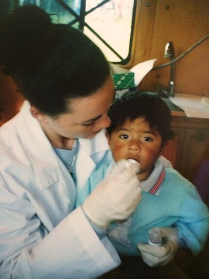 Kendra Hatcher provides charity dental services to children in Ecuador.