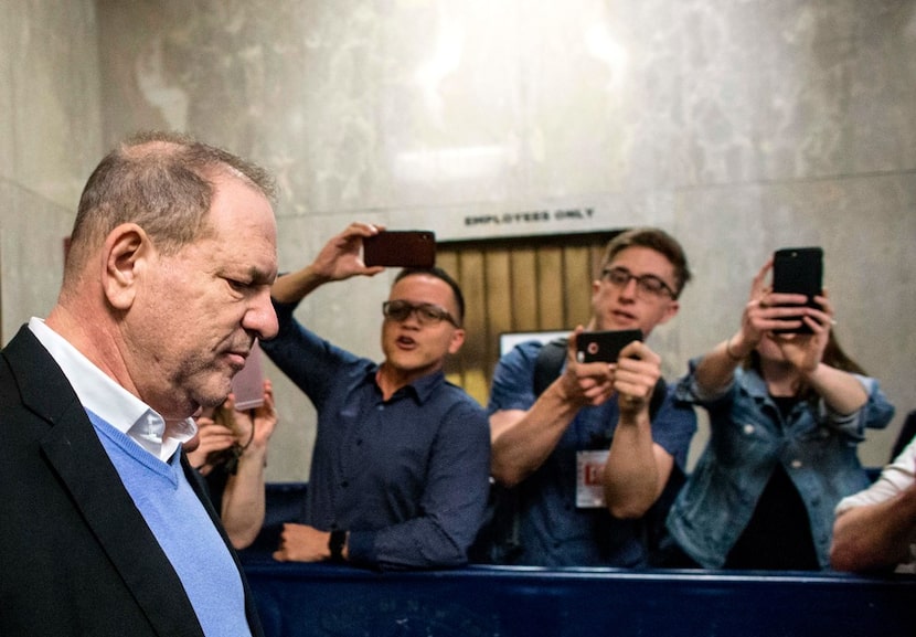 Harvey Weinstein leaves the Manhattan Criminal Court on Friday.
Weinstein was arrested and...