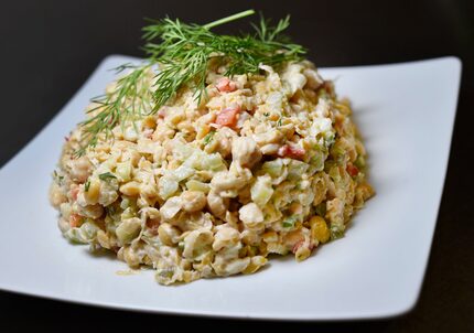 A chickpea salad prepared by executive Chef Wanda White