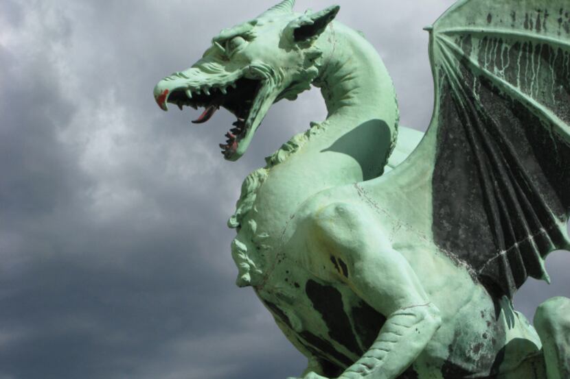 Of the many bridges across the Ljubljanica River, few are as distinctive as the Dragon...